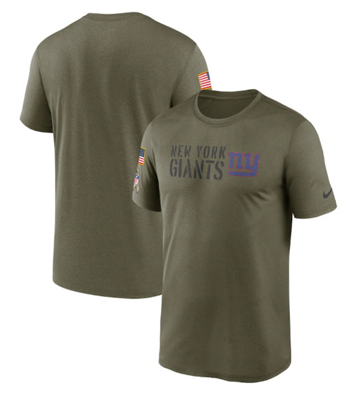 Men's New York Giants 2022 Olive Salute to Service Legend Team T-Shirt